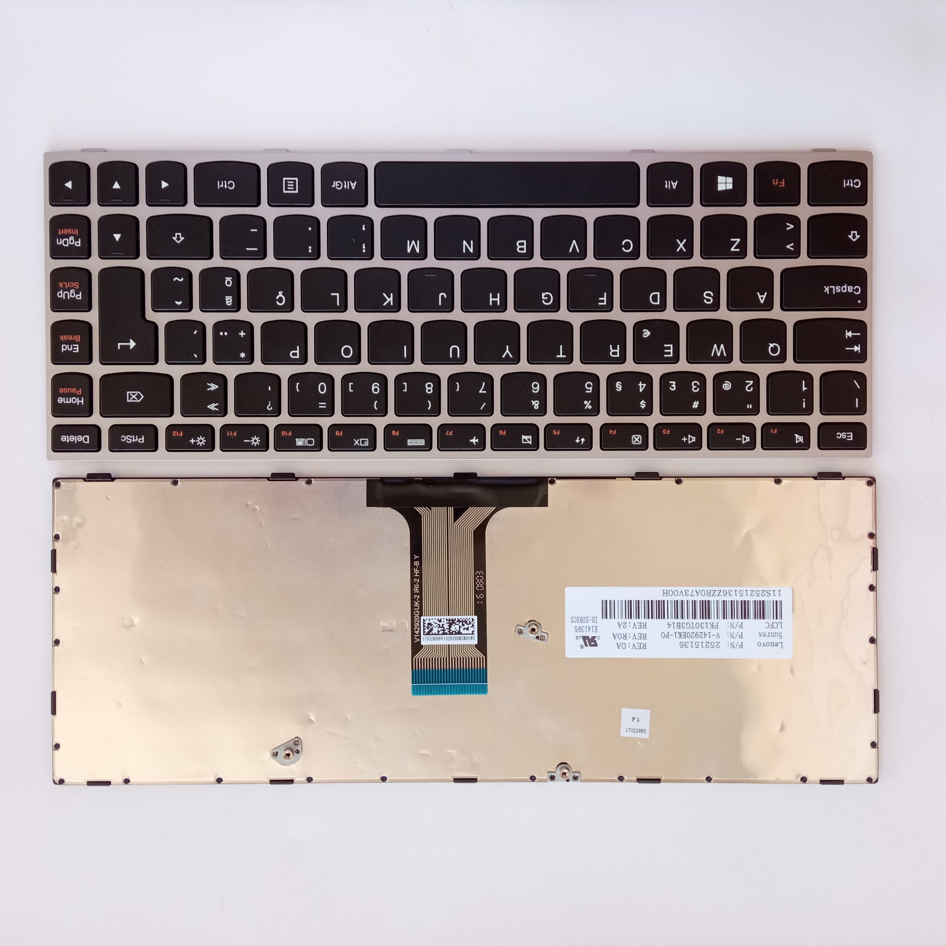 Picture of New Replacement Laptop Keyboard For LENOVO G40/G40-70/G40-30/B40-70/B40-30/Z40-70/300-14IBR SILVER FRAME BLACK PO Layout